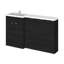 Hudson Reed Fusion 1500mm Combination Contemp Charcoal Black MFC Textured Woodgrain 904x1505x360mm - JJ Building Materials