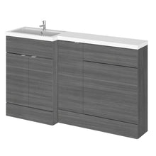 Hudson Reed Fusion 1500mm Left Hand Combination Contemp Anthracite Woodgrain MFC Textured Woodgrain 904x1505x360mm - CBI513 - JJ Building Materials