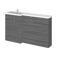 Hudson Reed Fusion 1500mm Left Hand Combination Contemp Anthracite Woodgrain MFC Textured Woodgrain 904x1505x360mm - CBI515 - JJ Building Materials