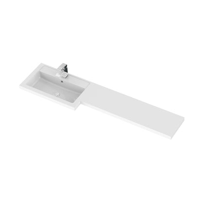 Hudson Reed Fusion 1500mm Left Hand Combination Contemp Gloss White MFC Painted Gloss 904x1505x360mm - CBI115 - JJ Building Materials