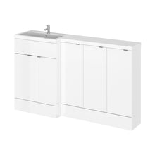 Hudson Reed Fusion 1500mm Left Hand Combination Contemp Gloss White MFC Painted Gloss 904x1505x360mm - CBI117 - JJ Building Materials
