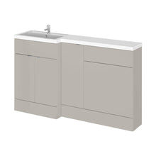Hudson Reed Fusion 1500mm Left Hand Combination Contemp Pebble Grey MFC Smooth Matt 904x1503x355mm - JJ Building Materials