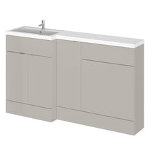 Hudson Reed Fusion 1500mm Left Hand Combination Contemp Pebble Grey MFC Smooth Matt 904x1503x355mm - JJ Building Materials
