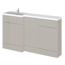 Hudson Reed Fusion 1500mm Left Hand Combination Contemp Pebble Grey MFC Smooth Matt 904x1505x355mm - CBI3215 - JJ Building Materials