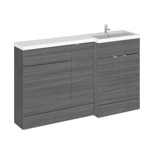 Hudson Reed Fusion 1500mm Right Hand Combination Contemp Anthracite Woodgrain MFC Textured Woodgrain 904x1505x360mm - CBI514 - JJ Building Materials
