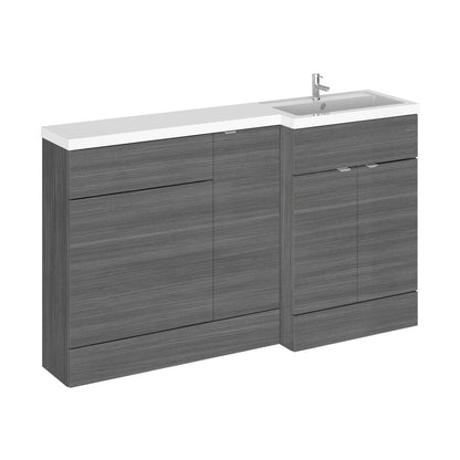 Hudson Reed Fusion 1500mm Right Hand Combination Contemp Anthracite Woodgrain MFC Textured Woodgrain 904x1505x360mm - CBI514 - JJ Building Materials