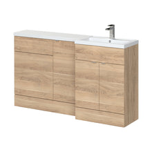 Hudson Reed Fusion 1500mm Right Hand Combination Contemp Bleached Oak MFC Textured Woodgrain 904x1505x355mm - CBI3016 - JJ Building Materials
