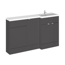 Hudson Reed Fusion 1500mm Right Hand Combination Contemp Gloss Grey MFC Painted Gloss 904x1505x360mm - CBI916 - JJ Building Materials