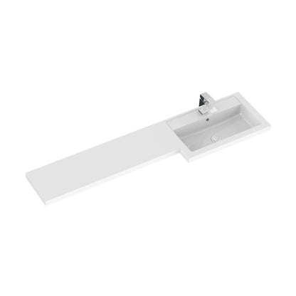 Hudson Reed Fusion 1500mm Right Hand Combination Contemp Gloss White MFC Painted Gloss 904x1505x360mm - CBI114 - JJ Building Materials