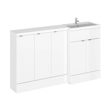 Hudson Reed Fusion 1500mm Right Hand Combination Contemp Gloss White MFC Painted Gloss 904x1505x360mm - CBI118 - JJ Building Materials