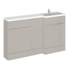 Hudson Reed Fusion 1500mm Right Hand Combination Contemp Pebble Grey MFC Smooth Matt 904x1503x355mm - JJ Building Materials