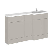 Hudson Reed Fusion 1500mm Right Hand Combination Contemp Pebble Grey MFC Smooth Matt 904x1503x355mm - JJ Building Materials