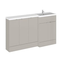 Hudson Reed Fusion 1500mm Right Hand Combination Contemp Pebble Grey MFC Smooth Matt 904x1505x355mm - CBI3218 - JJ Building Materials