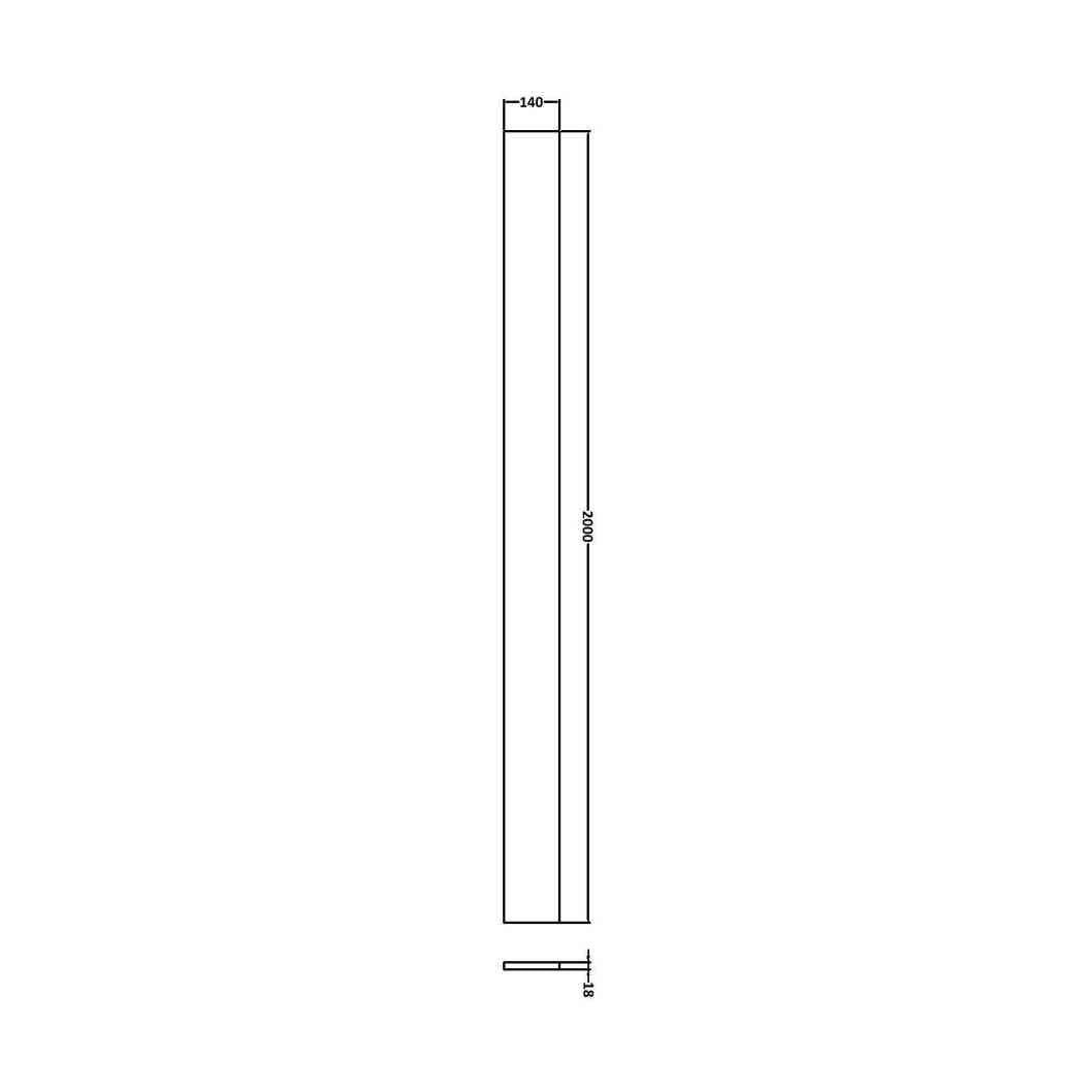 Hudson Reed Fusion 2000mm Plinth Contemp Gloss Grey MFC Gloss 2000x145x18mm - JJ Building Materials