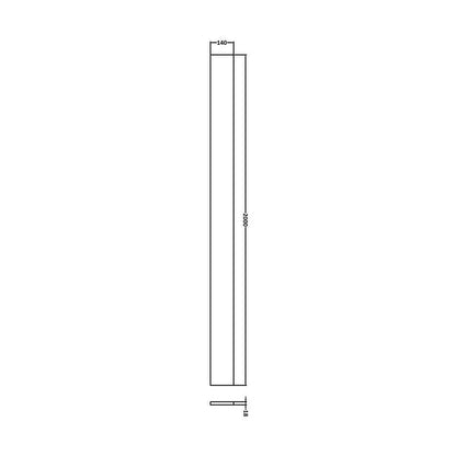 Hudson Reed Fusion 2000mm Plinth Contemp Gloss Grey MFC Gloss 2000x145x18mm - JJ Building Materials