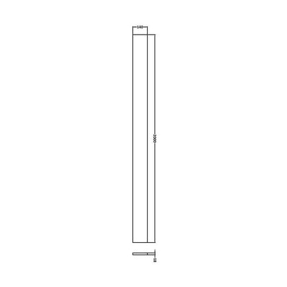 Hudson Reed Fusion 2000mm Plinth Contemp Gloss White MFC Painted Gloss 2000x145x18mm - JJ Building Materials