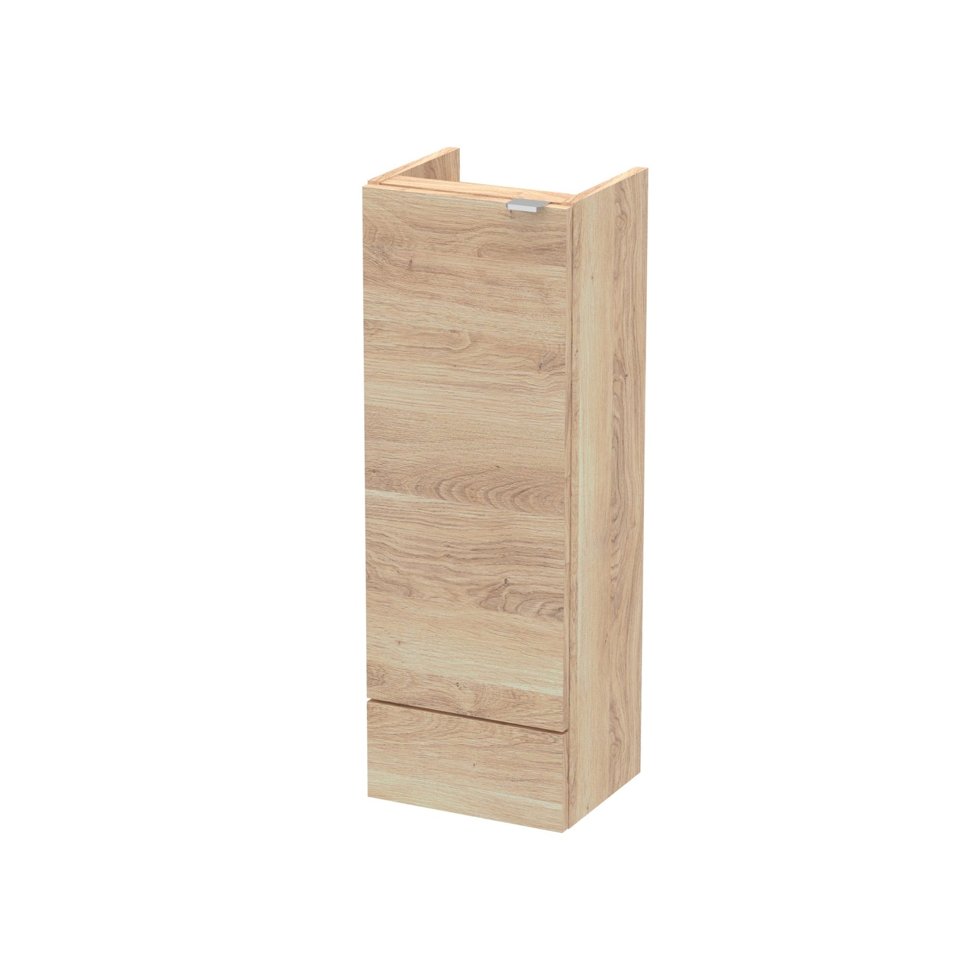 Hudson Reed Fusion 300mm Base Unit - Compact Contemp Bleached Oak MFC Textured Woodgrain 864x300x255mm - JJ Building Materials