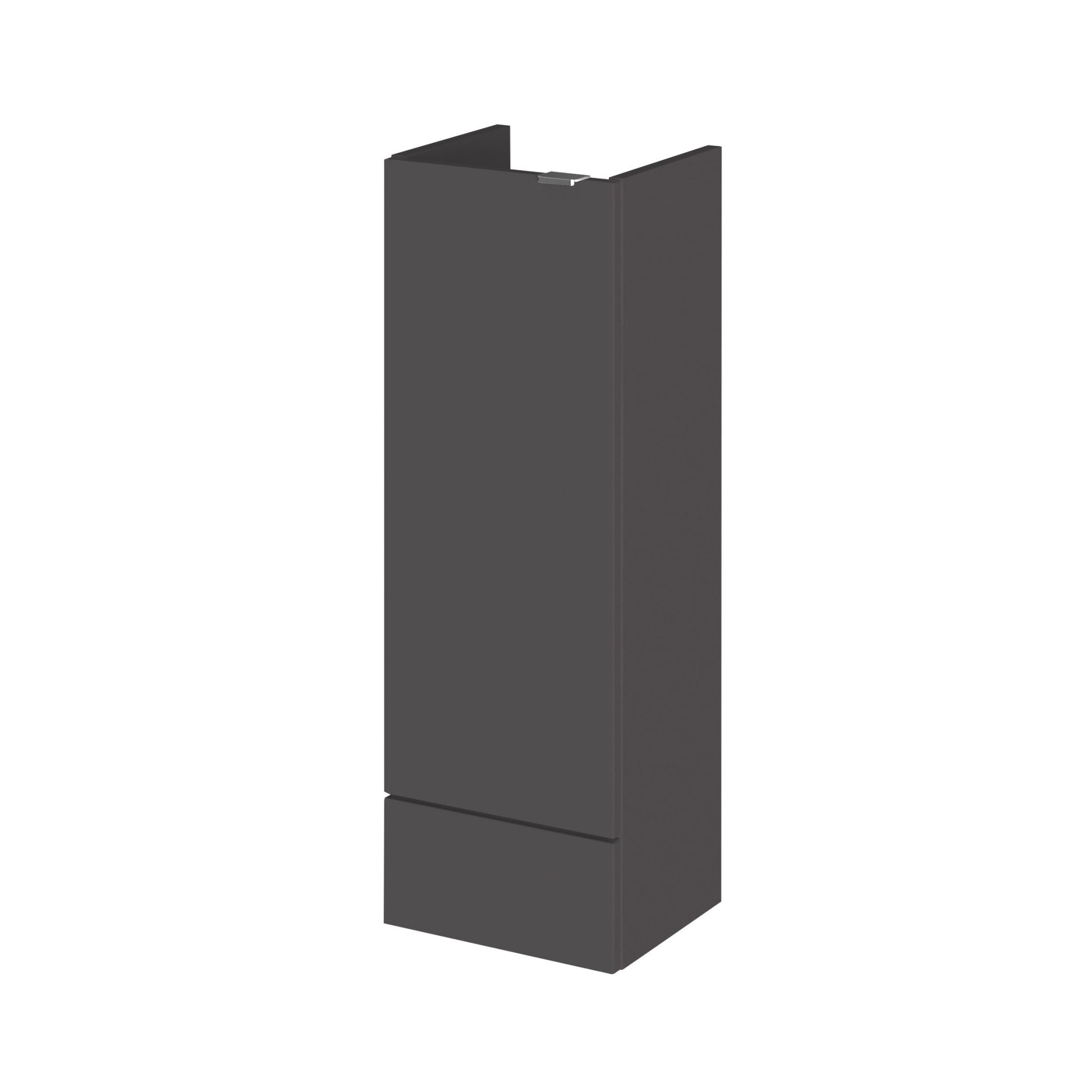 Hudson Reed Fusion 300mm Base Unit - Compact Contemp Gloss Grey MFC Painted Gloss 864x300x255mm - JJ Building Materials