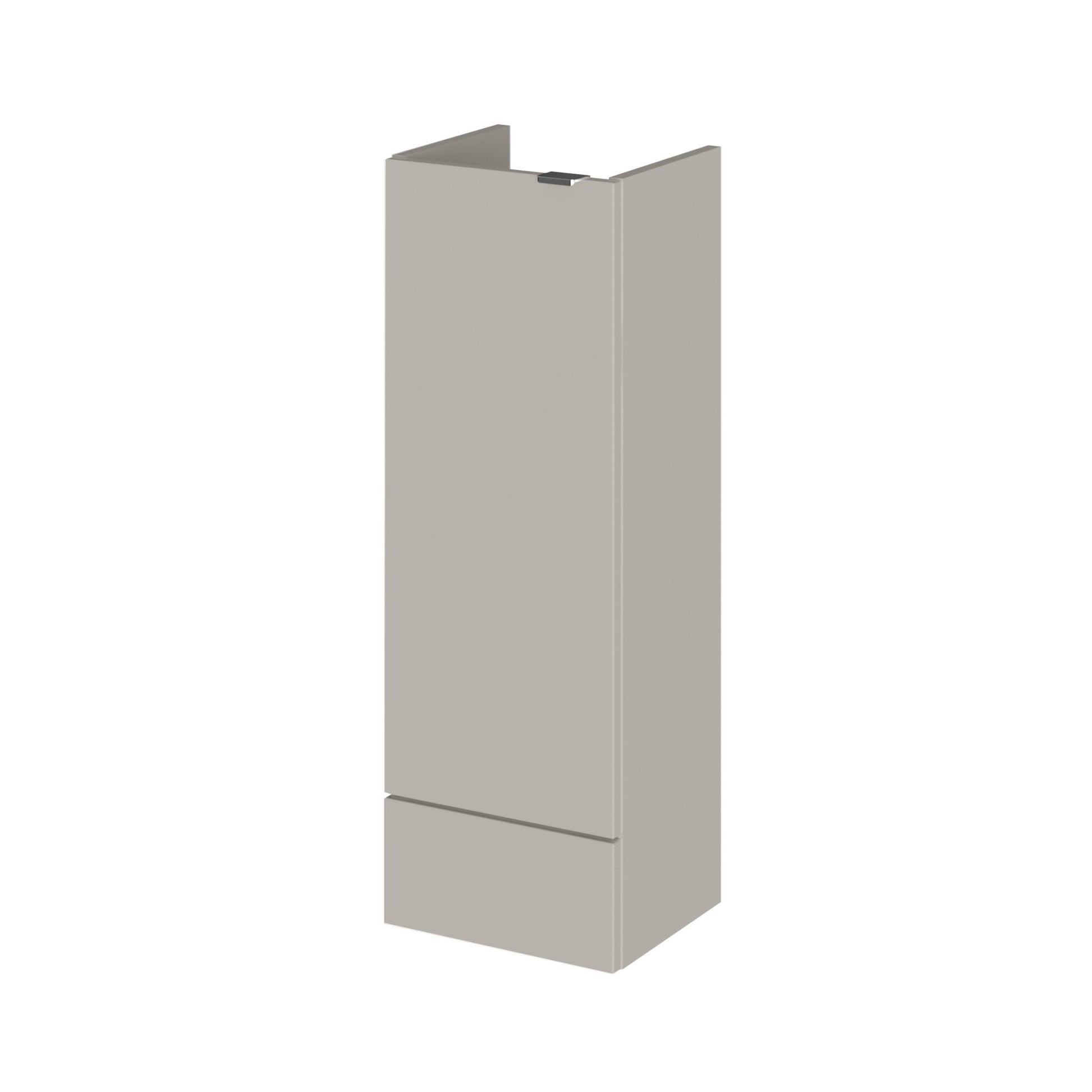 Hudson Reed Fusion 300mm Base Unit - Compact Contemp Pebble Grey MFC Textured Woodgrain 864x300x255mm - JJ Building Materials