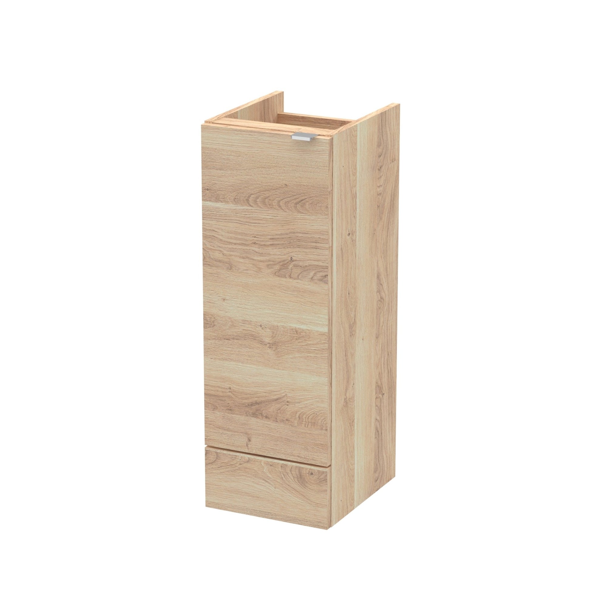 Hudson Reed Fusion 300mm Base Unit Contemp Bleached Oak MFC Textured Woodgrain 864x300x355mm - JJ Building Materials