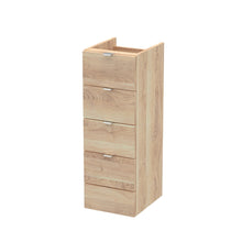 Hudson Reed Fusion 300mm Drawer Unit Contemp Bleached Oak MFC Textured Woodgrain 864x300x355mm - JJ Building Materials