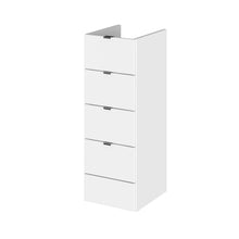 Hudson Reed Fusion 300mm Drawer Unit Contemp Gloss White MFC Painted Gloss 864x300x355mm - JJ Building Materials