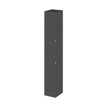 Hudson Reed Fusion 300mm Tall Unit Contemp Gloss Grey MFC Painted Gloss 1940x300x355mm - JJ Building Materials
