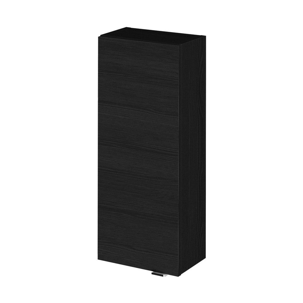 Hudson Reed Fusion 300mm Wall Unit Contemp Charcoal Black MFC Textured Woodgrain 700x300x180mm - JJ Building Materials