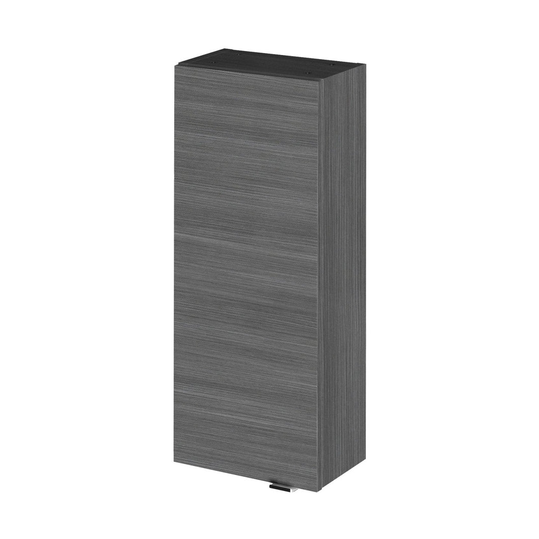Hudson Reed Fusion 300mm Wall Unit Contemp Graphite Grey Woodgrain MFC Textured Woodgrain 700x300x180mm - JJ Building Materials