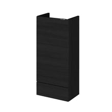 Hudson Reed Fusion 400mm Base Unit - Compact Contemp Charcoal Black MFC Textured Woodgrain 864x400x255mm - JJ Building Materials