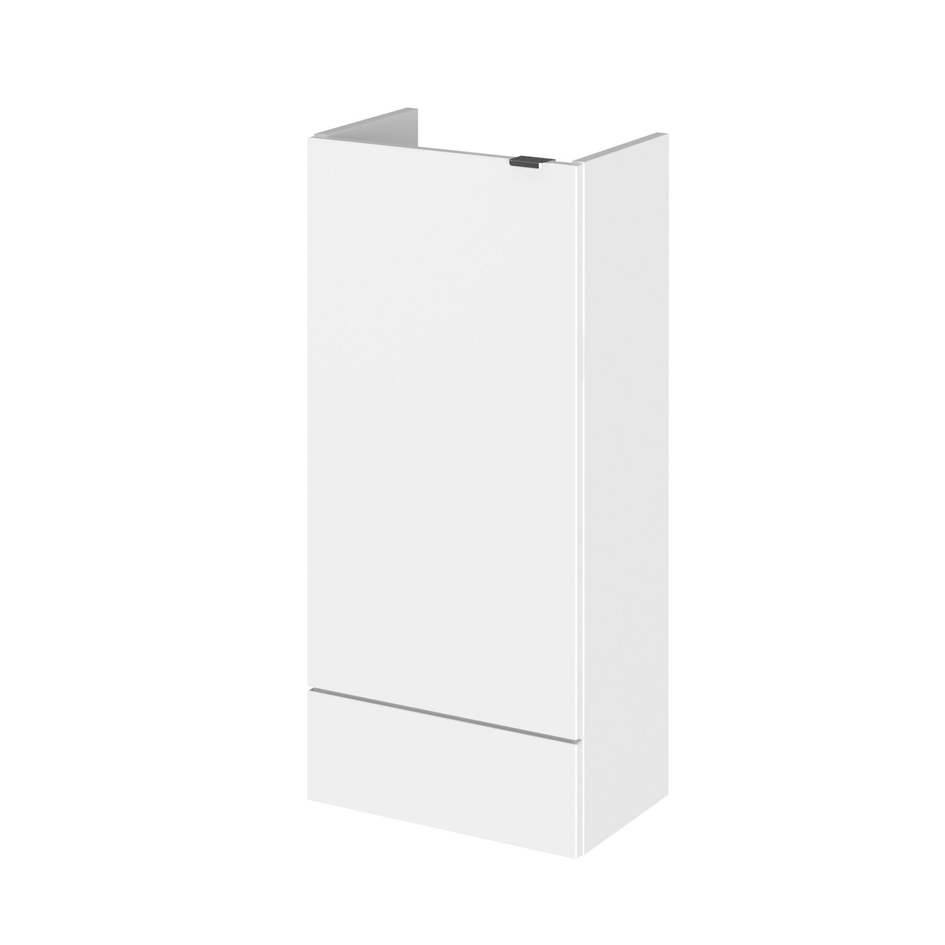 Hudson Reed Fusion 400mm Base Unit - Compact Contemp Gloss White MFC Painted Gloss 864x400x255mm - JJ Building Materials