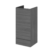 Hudson Reed Fusion 400mm Base Unit Contemp Graphite Grey Woodgrain MFC Textured Woodgrain 864x400x355mm - JJ Building Materials