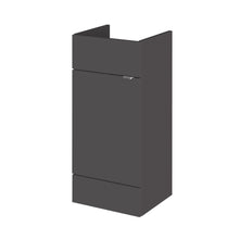 Hudson Reed Fusion 400mm Vanity Unit Contemp Gloss Grey MFC Painted Gloss 864x400x355mm - JJ Building Materials