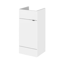 Hudson Reed Fusion 400mm Vanity Unit Contemp Gloss White MFC Painted Gloss 864x400x355mm - JJ Building Materials
