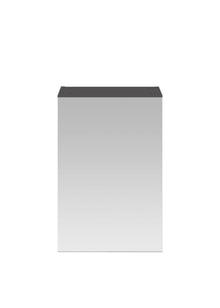 Hudson Reed Fusion 450mm Mirror Cabinet Contemp Gloss Grey MFC Painted Gloss 715x450x182mm - JJ Building Materials