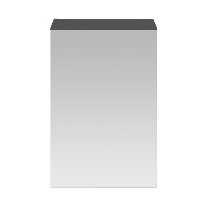 Hudson Reed Fusion 450mm Mirror Cabinet Contemp Gloss Grey MFC Painted Gloss 715x450x182mm - JJ Building Materials