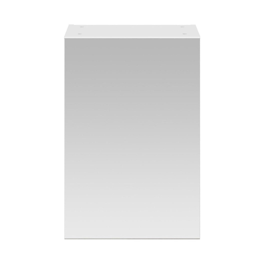 Hudson Reed Fusion 450mm Mirror Cabinet Contemp Gloss White MFC Painted Gloss 715x450x182mm - JJ Building Materials