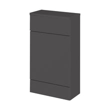 Hudson Reed Fusion 500mm Compact Wc Unit & Co-ordinating Top Contemp Gloss Grey MFC Painted Gloss 882x505x260mm - JJ Building Materials