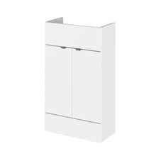 Hudson Reed Fusion 500mm Vanity Unit - Compact Contemp Gloss White MFC Painted Gloss 864x500x255mm - JJ Building Materials