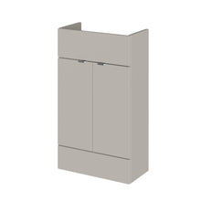 Hudson Reed Fusion 500mm Vanity Unit - Compact Contemp Pebble Grey MFC Textured Woodgrain 864x500x255mm - JJ Building Materials