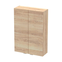 Hudson Reed Fusion 500mm Wall Unit Contemp Bleached Oak MFC Textured Woodgrain 713x500x182mm - JJ Building Materials