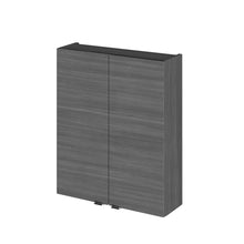 Hudson Reed Fusion 500mm Wall Unit Contemp Graphite Grey Woodgrain MFC Textured Woodgrain 713x500x182mm - JJ Building Materials
