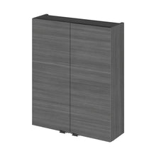 Hudson Reed Fusion 500mm Wall Unit Contemp Graphite Grey Woodgrain MFC Textured Woodgrain 713x500x182mm - JJ Building Materials
