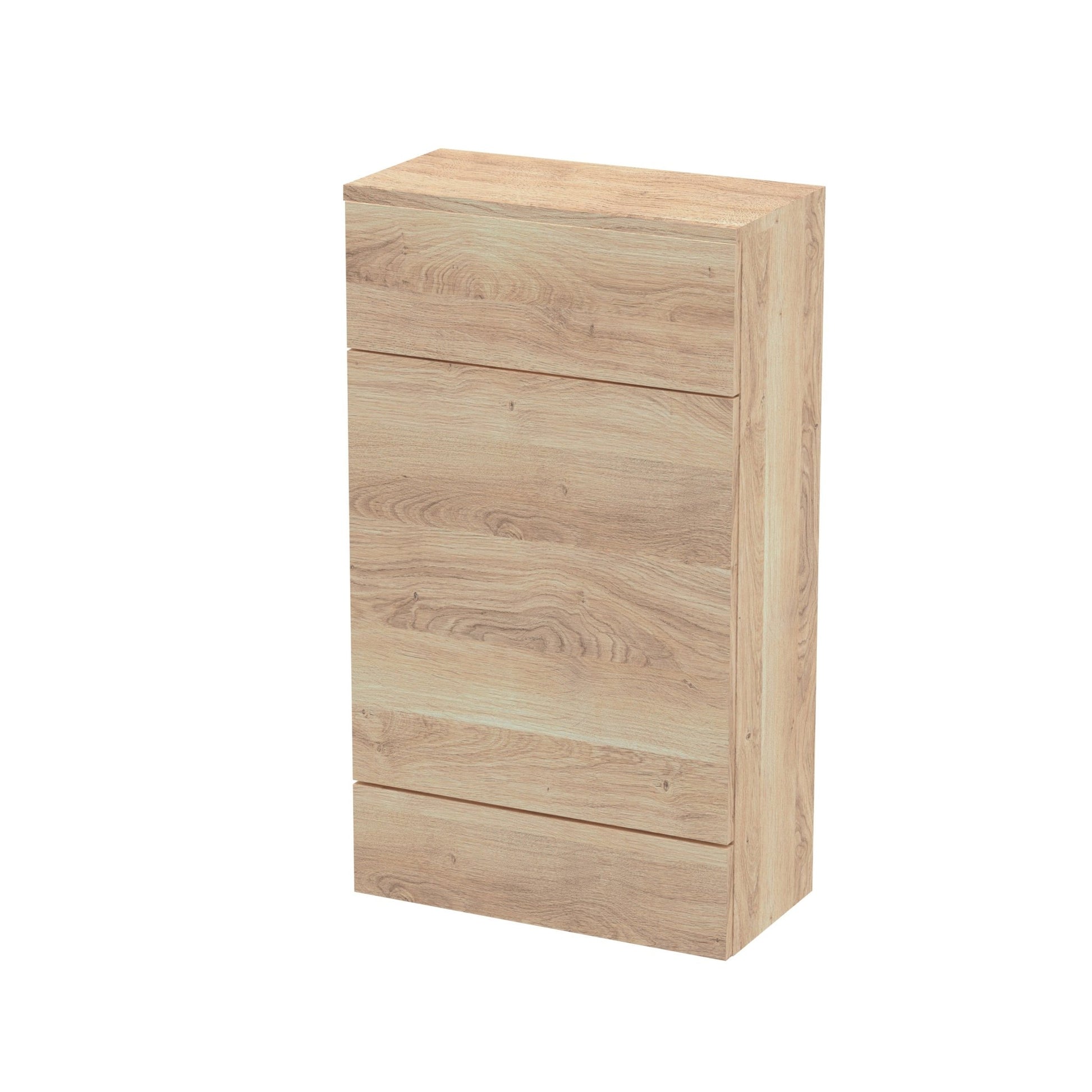 Hudson Reed Fusion 500mm Wc Unit (255mm Deep) Contemp Bleached Oak MFC Textured Woodgrain 882x505x260mm - JJ Building Materials