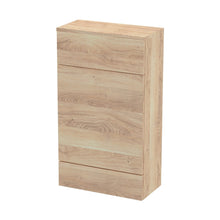 Hudson Reed Fusion 500mm Wc Unit (255mm Deep) Contemp Bleached Oak MFC Textured Woodgrain 882x505x260mm - JJ Building Materials