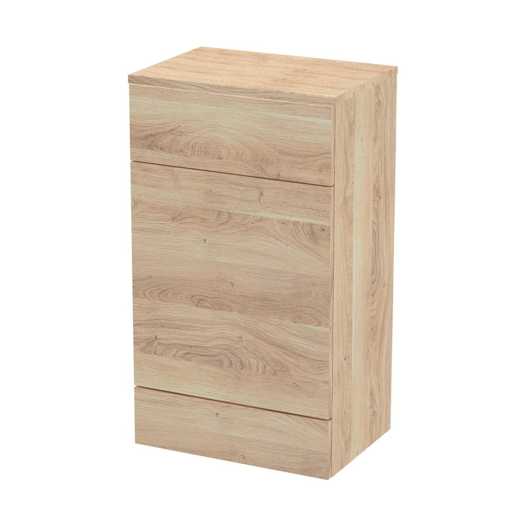 Hudson Reed Fusion 500mm Wc Unit (355mm Deep) Contemp Bleached Oak MFC Textured Woodgrain 882x505x360mm - JJ Building Materials