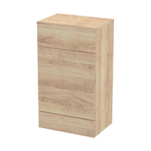 Hudson Reed Fusion 500mm Wc Unit (355mm Deep) Contemp Bleached Oak MFC Textured Woodgrain 882x505x360mm - JJ Building Materials
