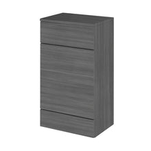 Hudson Reed Fusion 500mm Wc Unit & Co - ordinating Top Contemp Anthracite Woodgrain MFC Textured Woodgrain 882x505x360mm - JJ Building Materials