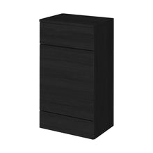 Hudson Reed Fusion 500mm Wc Unit & Co-ordinating Top Contemp Charcoal Black MFC Textured Woodgrain 882x505x360mm - JJ Building Materials