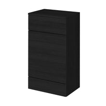 Hudson Reed Fusion 500mm Wc Unit & Co - ordinating Top Contemp Charcoal Black MFC Textured Woodgrain 882x505x360mm - JJ Building Materials